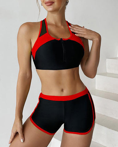 Maillot de bain 2 pièces flash sport avec short et brassière